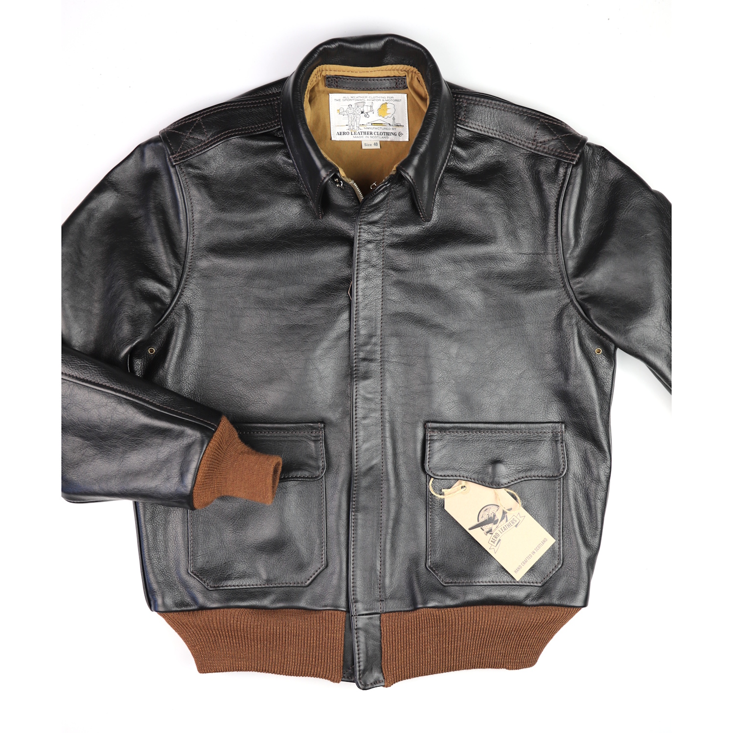 Aero Bronco A-2 Blackened Brown Vicenza HX2 front  IG square.jpg