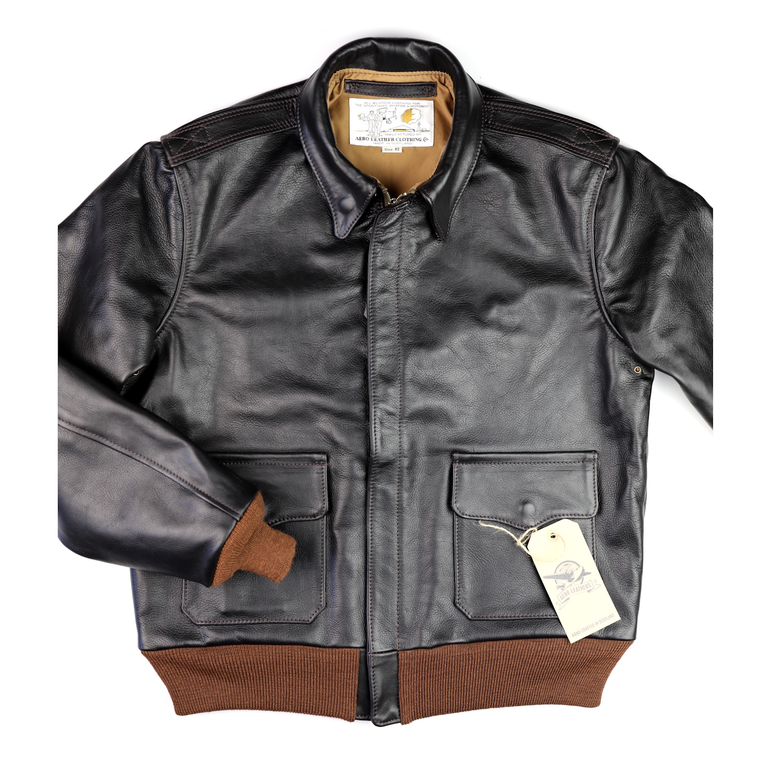 Aero Bronco A-2 Blackened Brown Vicenza Z89 front IG square.jpg