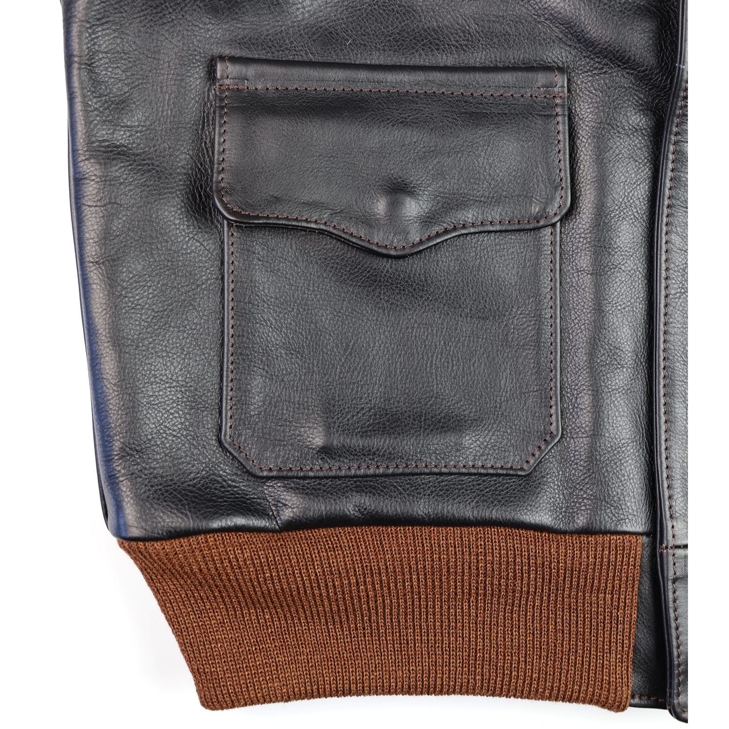 Aero Bronco A-2 Blackened Brown Vicenza Z89 patch pocket IG square.jpg