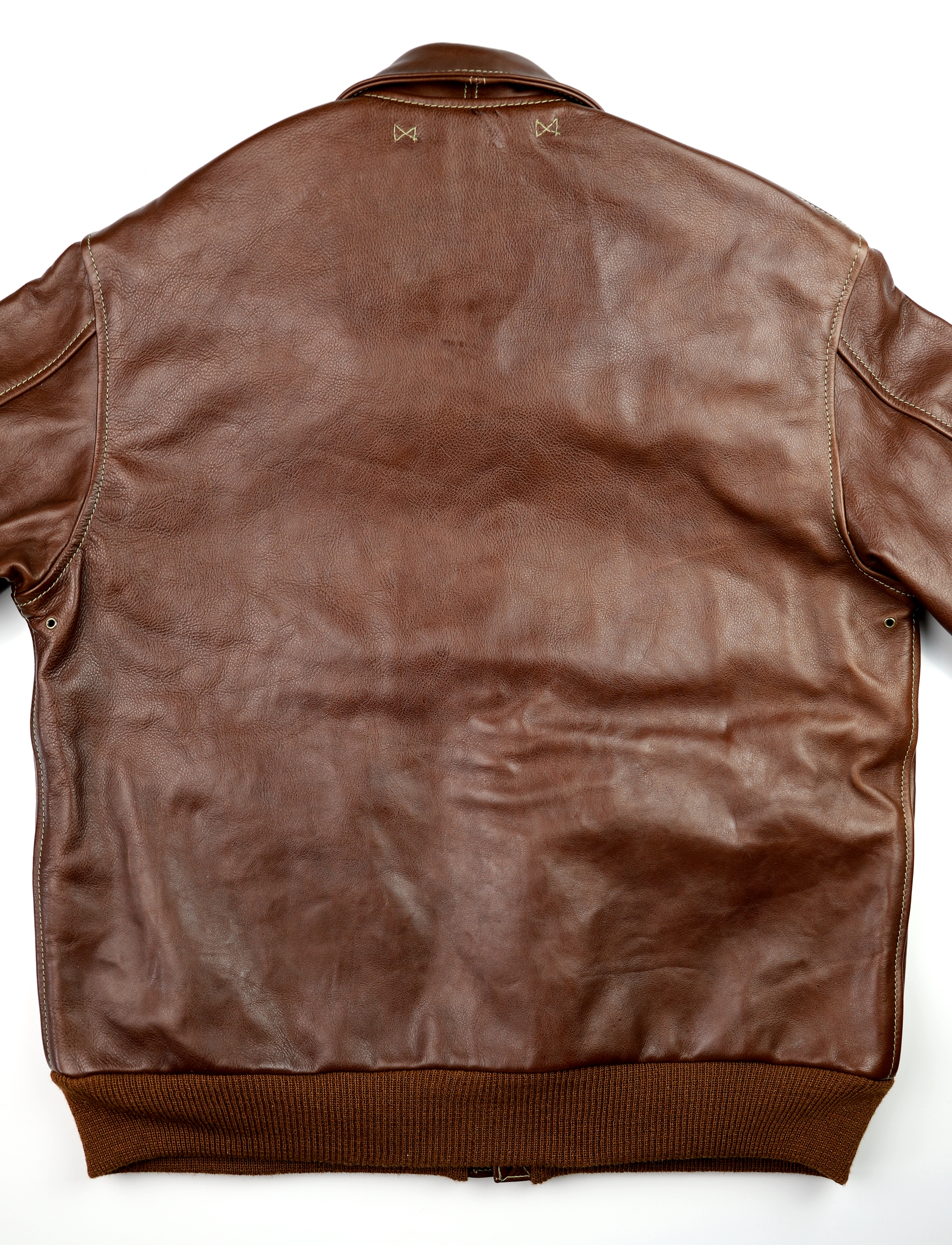 Aero Bronco A-2 Russet Vicenza Horsehide ATJ back.jpg