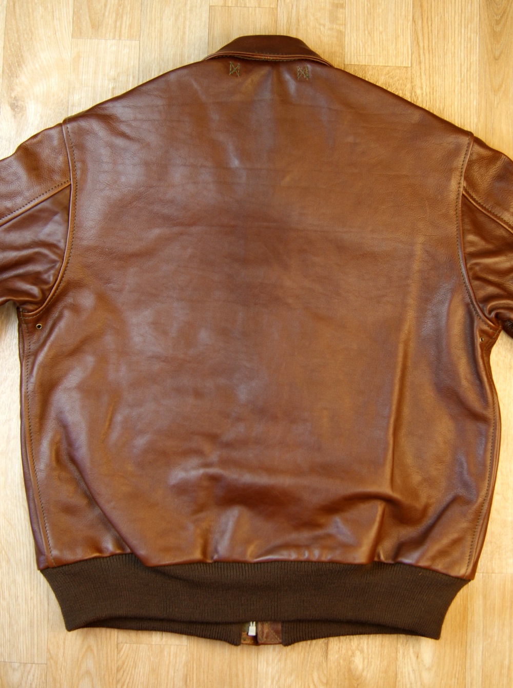 Aero Bronco A-2 Russet Vicenza Horsehide DN61 back.jpg