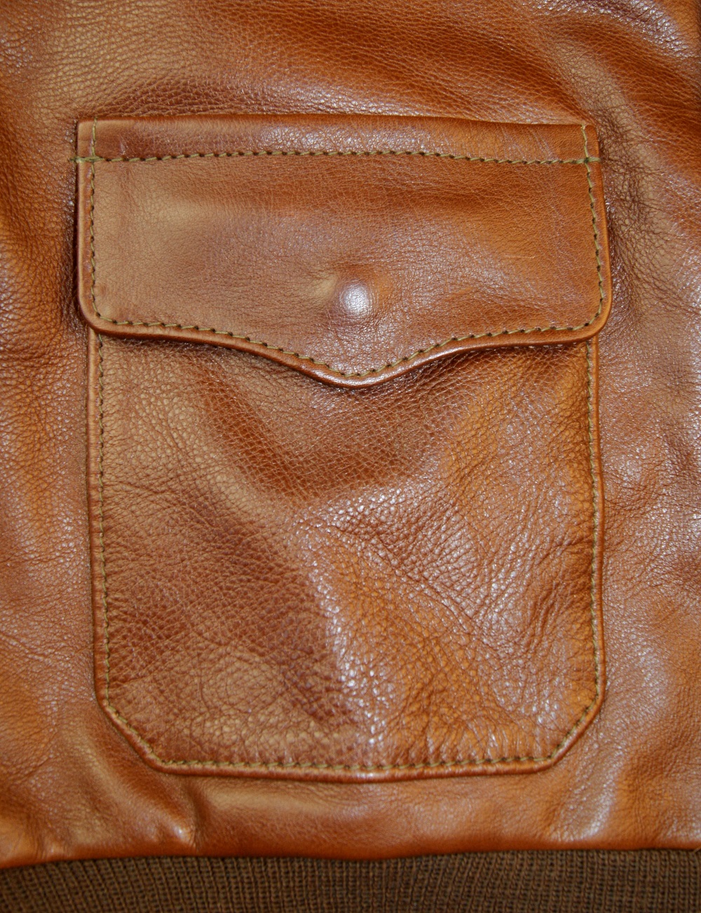 Aero Bronco A-2 Russet Vicenza Horsehide DN61 patch pocket.jpg