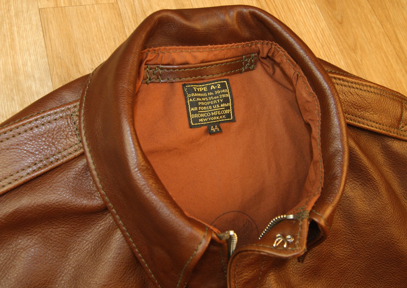 Aero Bronco A-2 Russet Vicenza Horsehide DN61 tag.jpg