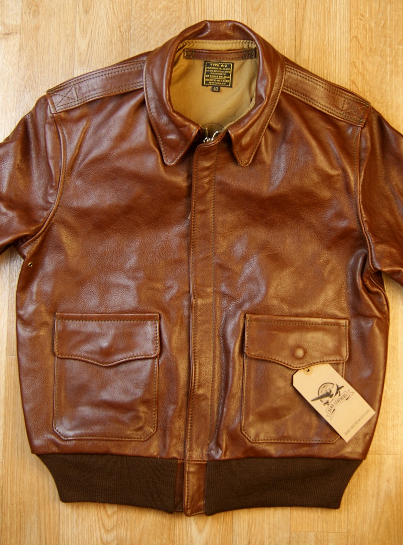 Aero Bronco A-2 Russet Vicenza Horsehide QL2 front.jpg