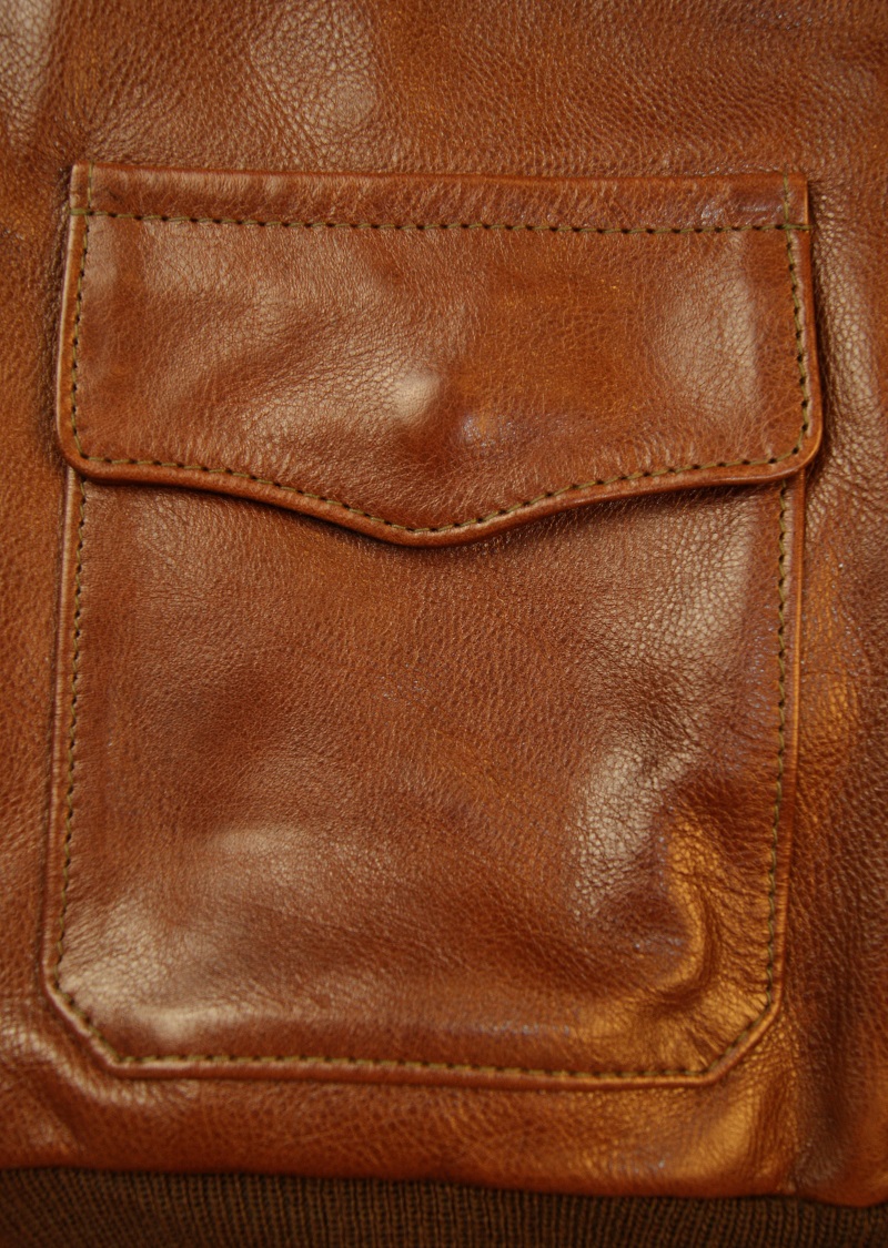 Aero Bronco A-2 Russet Vicenza Horsehide QL2 patch pocket.jpg