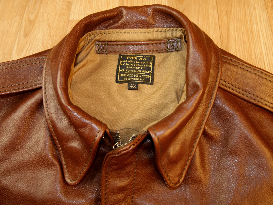 Aero Bronco A-2 Russet Vicenza Horsehide QL2 tag.jpg