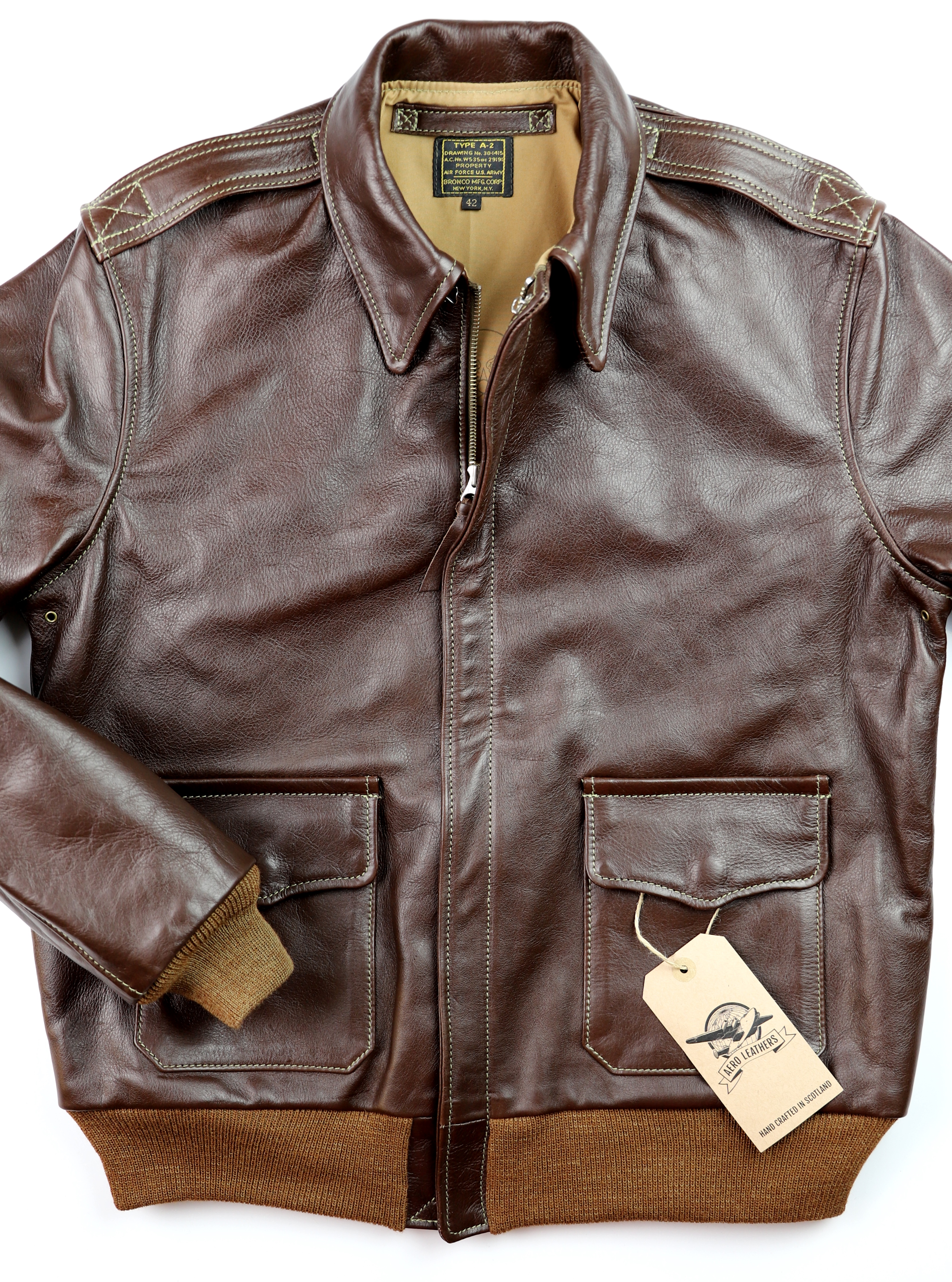 Aero Bronco A-2 Seal Vicenza Horsehide 7QL front.jpg