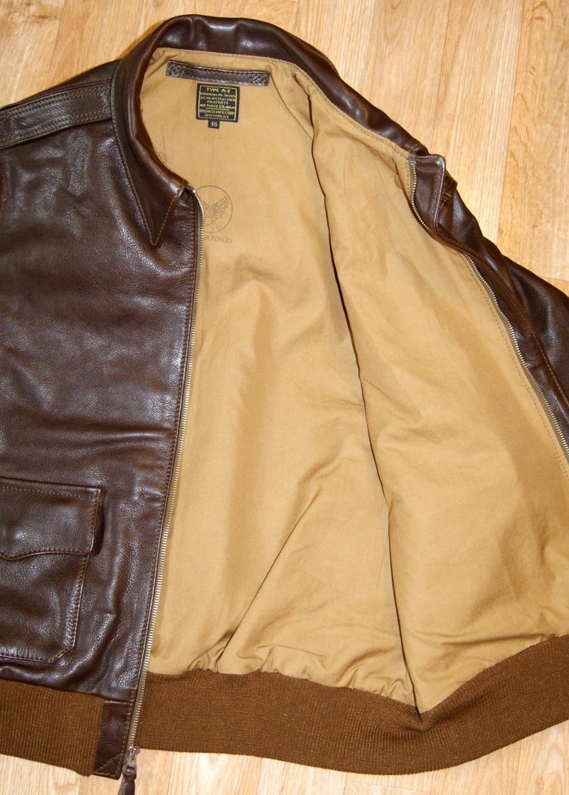 Aero Bronco A-2 Seal Vicenza Horsehide BH1 size 46 open.jpg