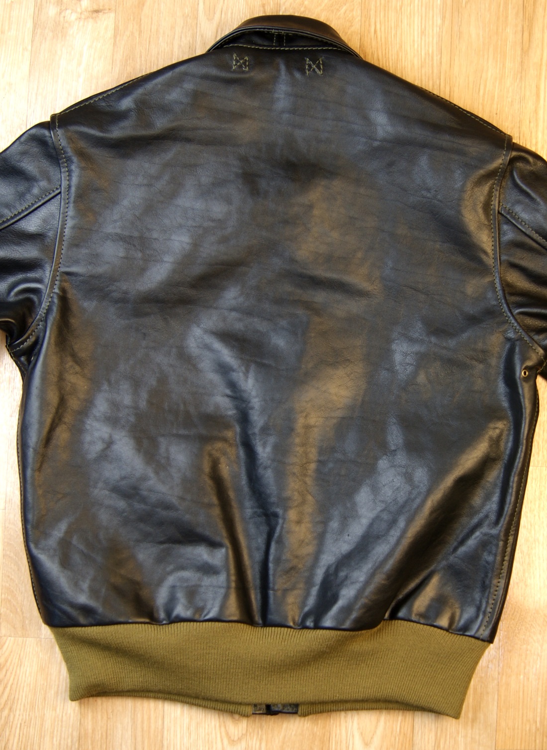 Aero Bronco Black Vicenza Horsehide SV19 back.jpg