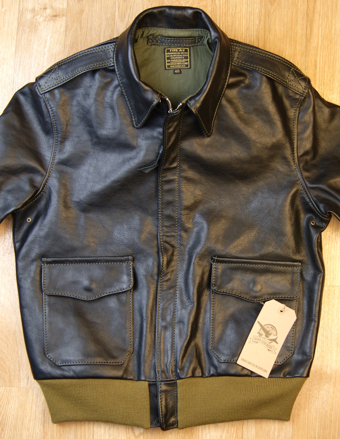 Aero Bronco Black Vicenza Horsehide SV19 front.jpg