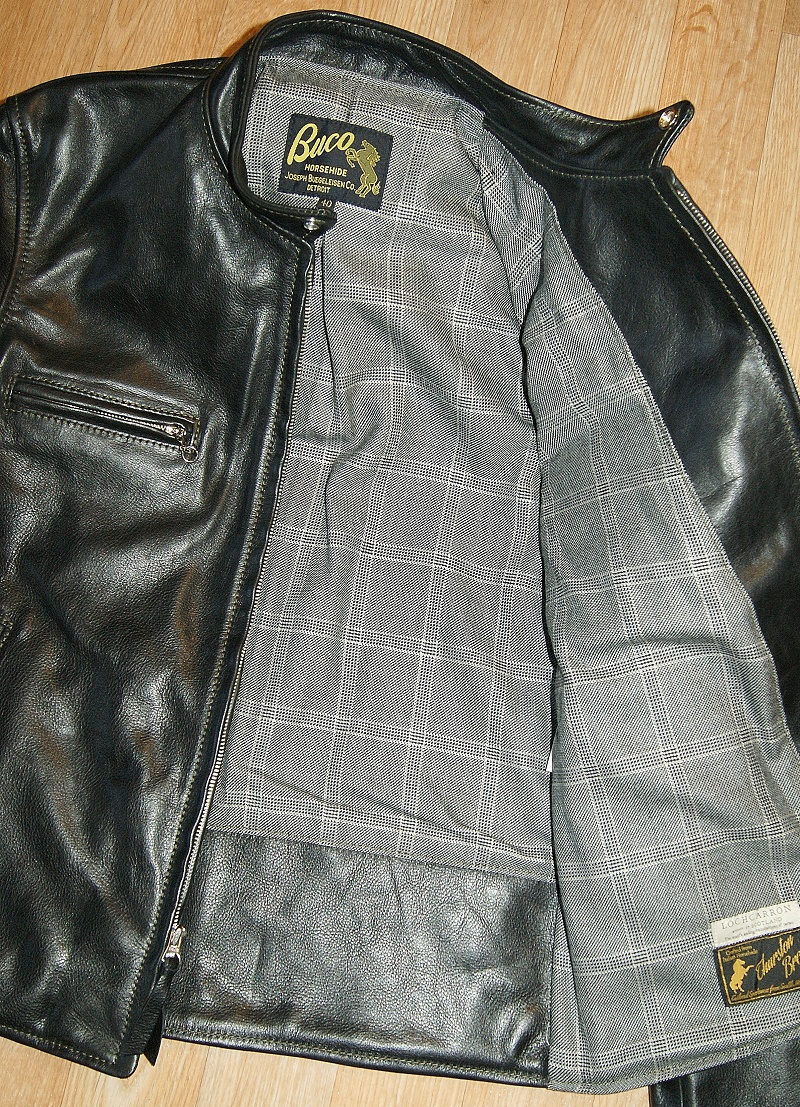 Aero Buco Board Racer Black Vicenza Horsehide Dornoch Check Tweed wool lining.jpg