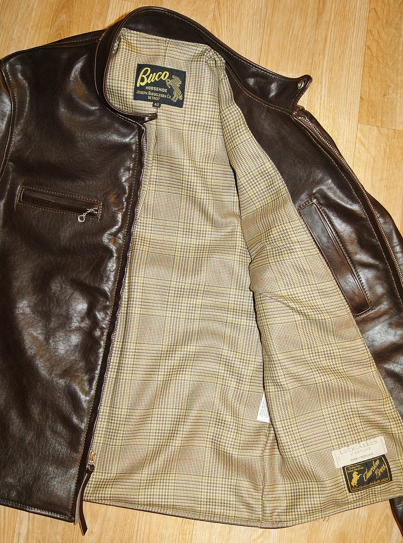 Aero Buco Board Racer Dark Seal Vicenza Horsehide 42 Crail Check Tweed wool lining.jpg