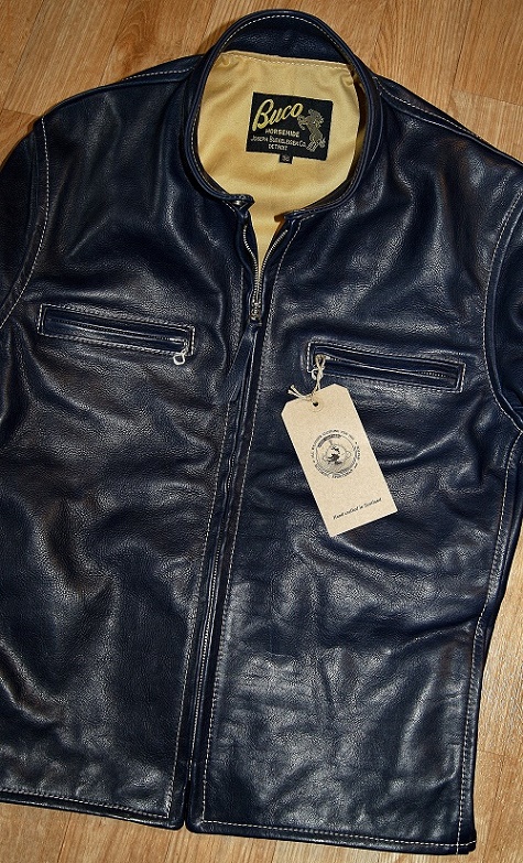 Aero Buco Cafe Racer Blue Vicenza Horsehide front.jpg