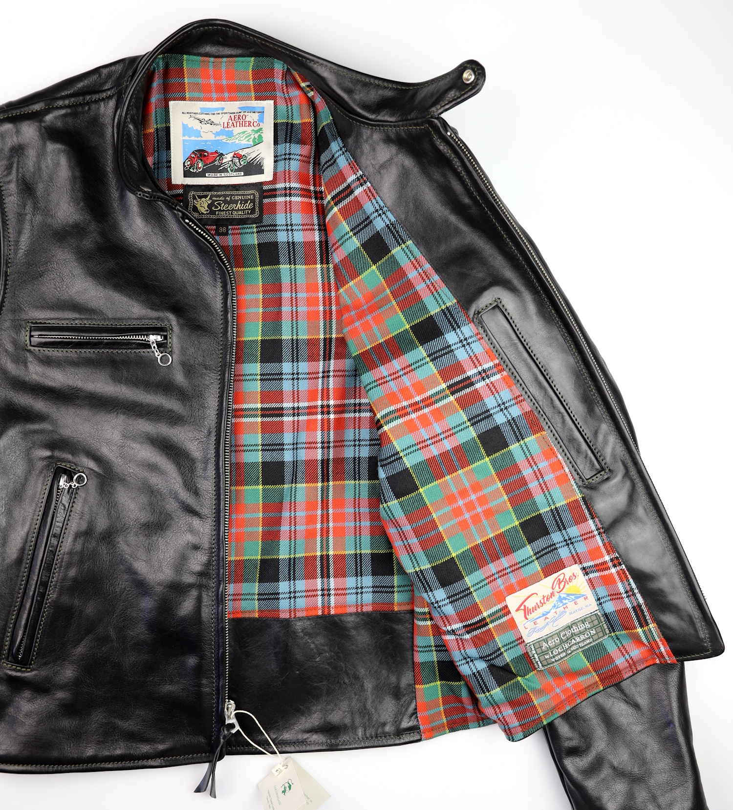 Aero Cafe Racer Black Badalassi Cowhide T6V Kidd Ancient tartan lining.jpg