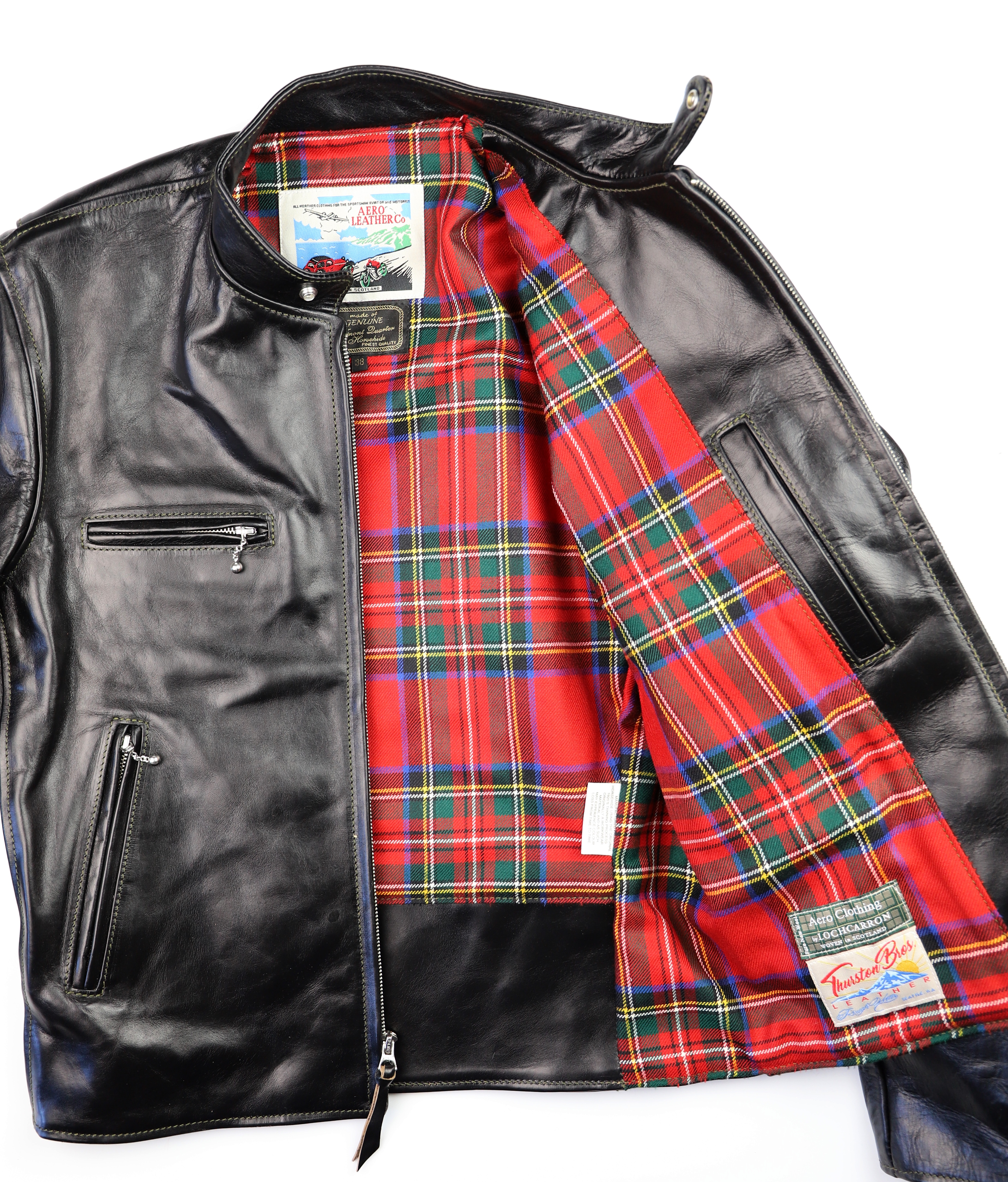 Aero Cafe Racer Black CXL FQHH UDW8 Royal Stewart tartan lining.jpg