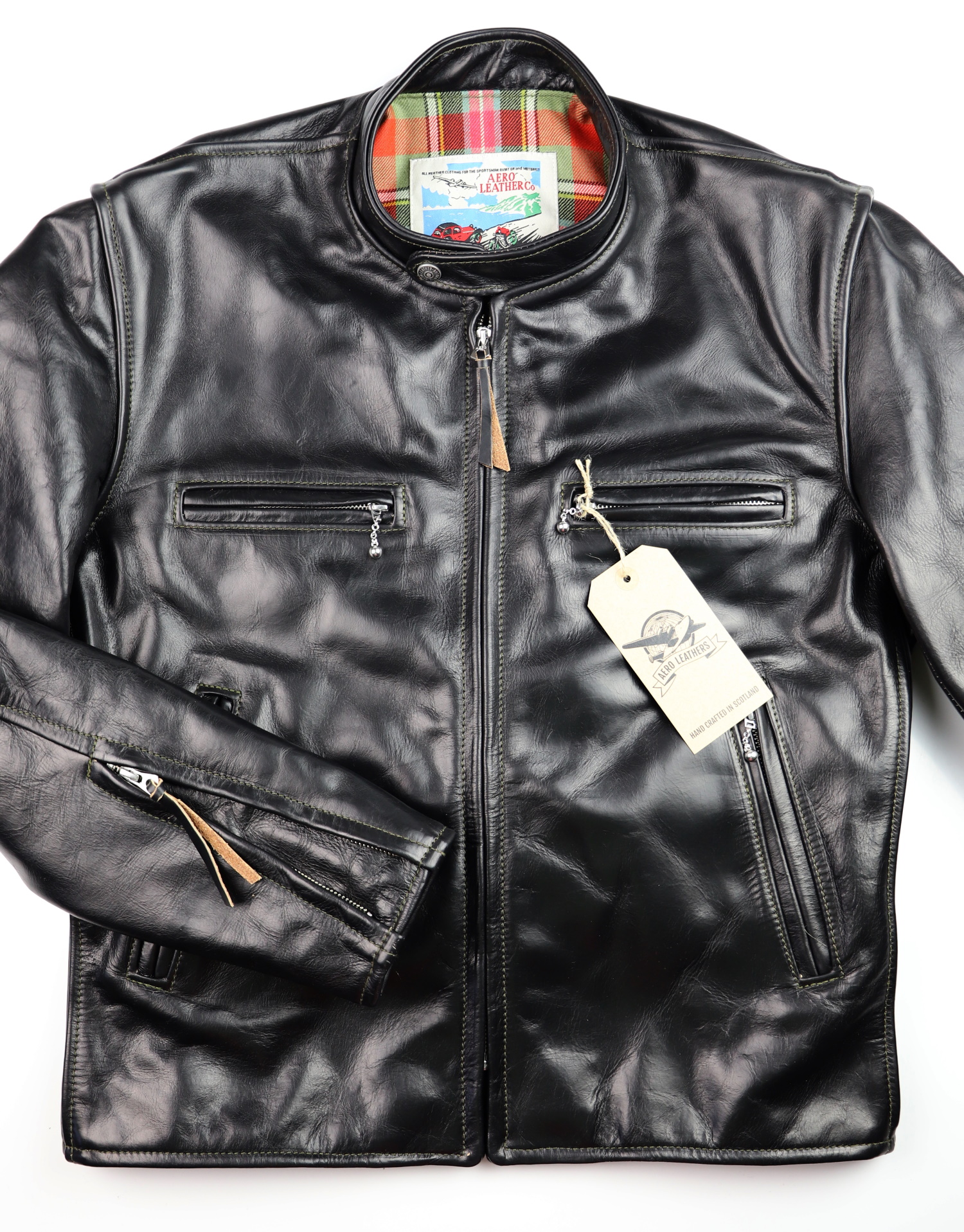 Aero Cafe Racer Black CXL Steerhide J3N front.jpg