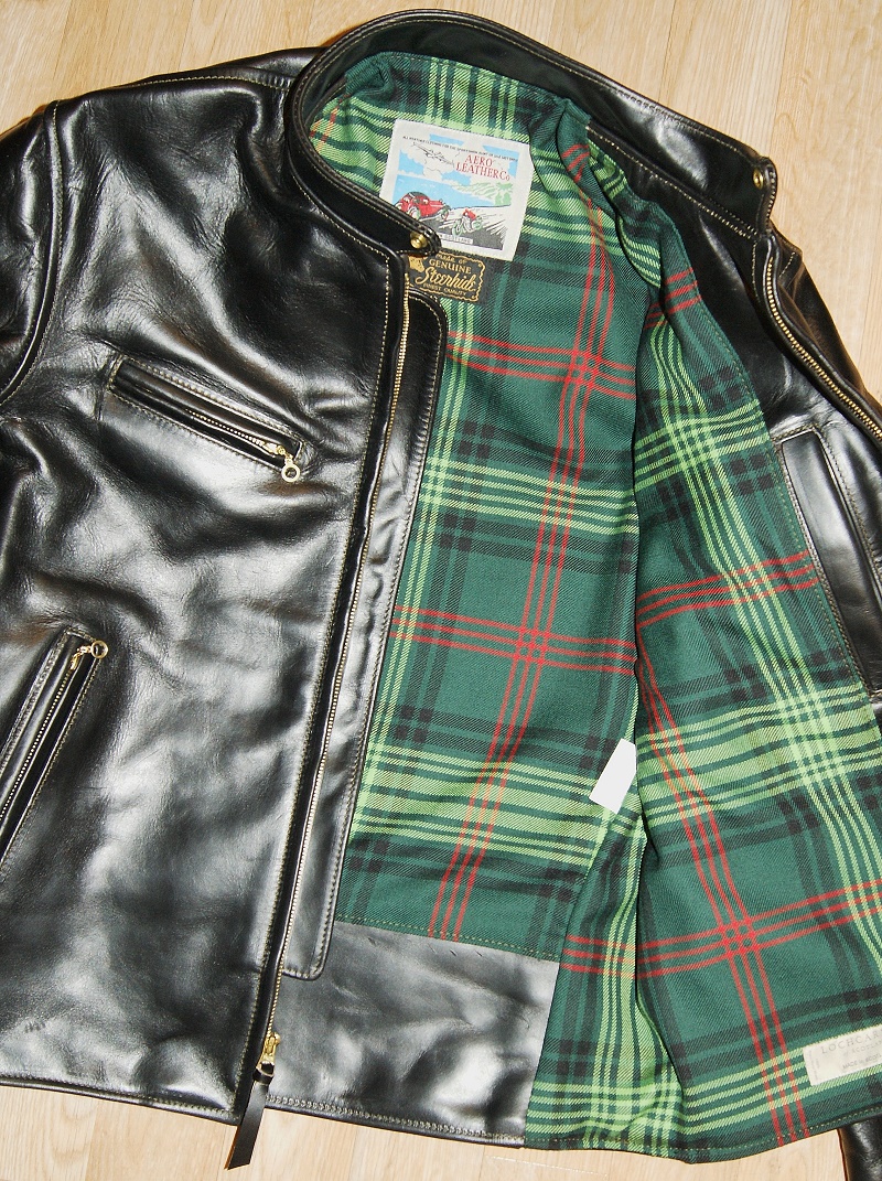 Aero Cafe Racer Black CXL Steerhide Ross Hunting Modern tartan lining.jpg