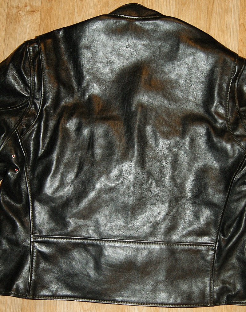 Aero Cafe Racer Black Vicenza Horsehide back.jpg