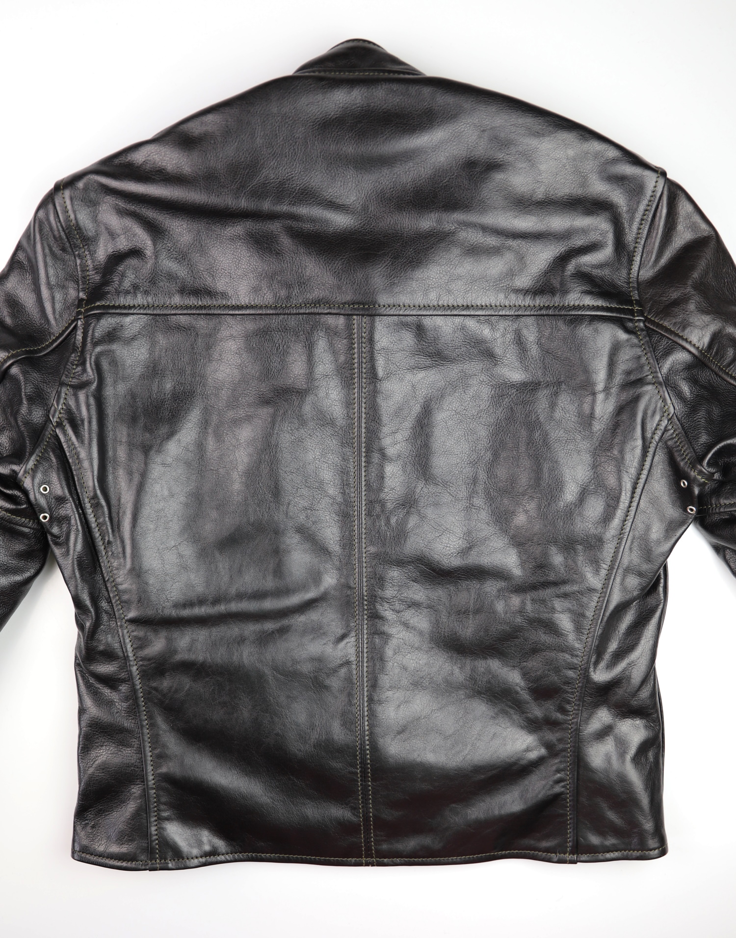 Aero Cafe Racer Blackened Brown Vicenza Horsehide SNU3 back.jpg