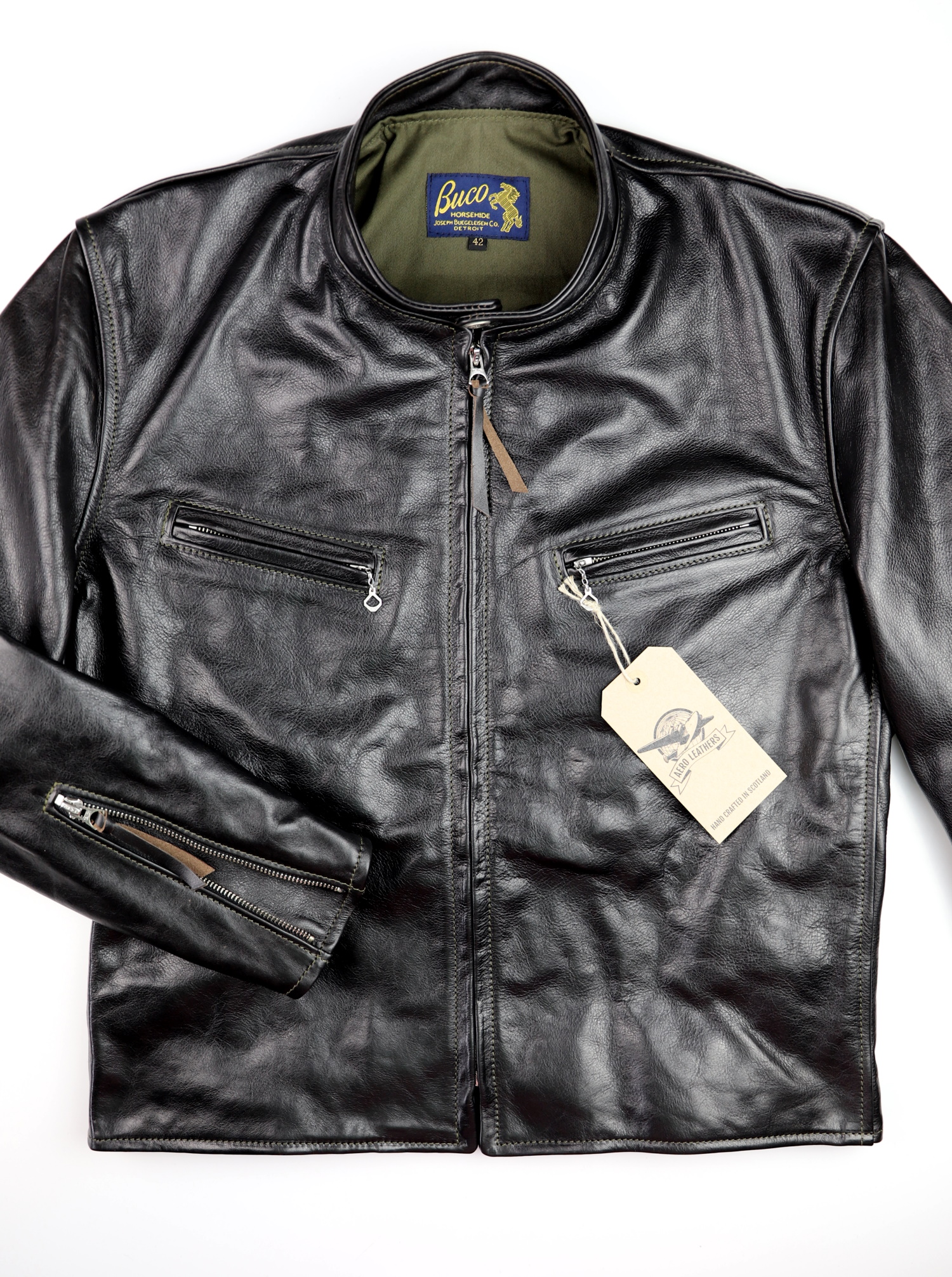 Aero Cafe Racer Blackened Brown Vicenza Horsehide SNU3 front.jpg