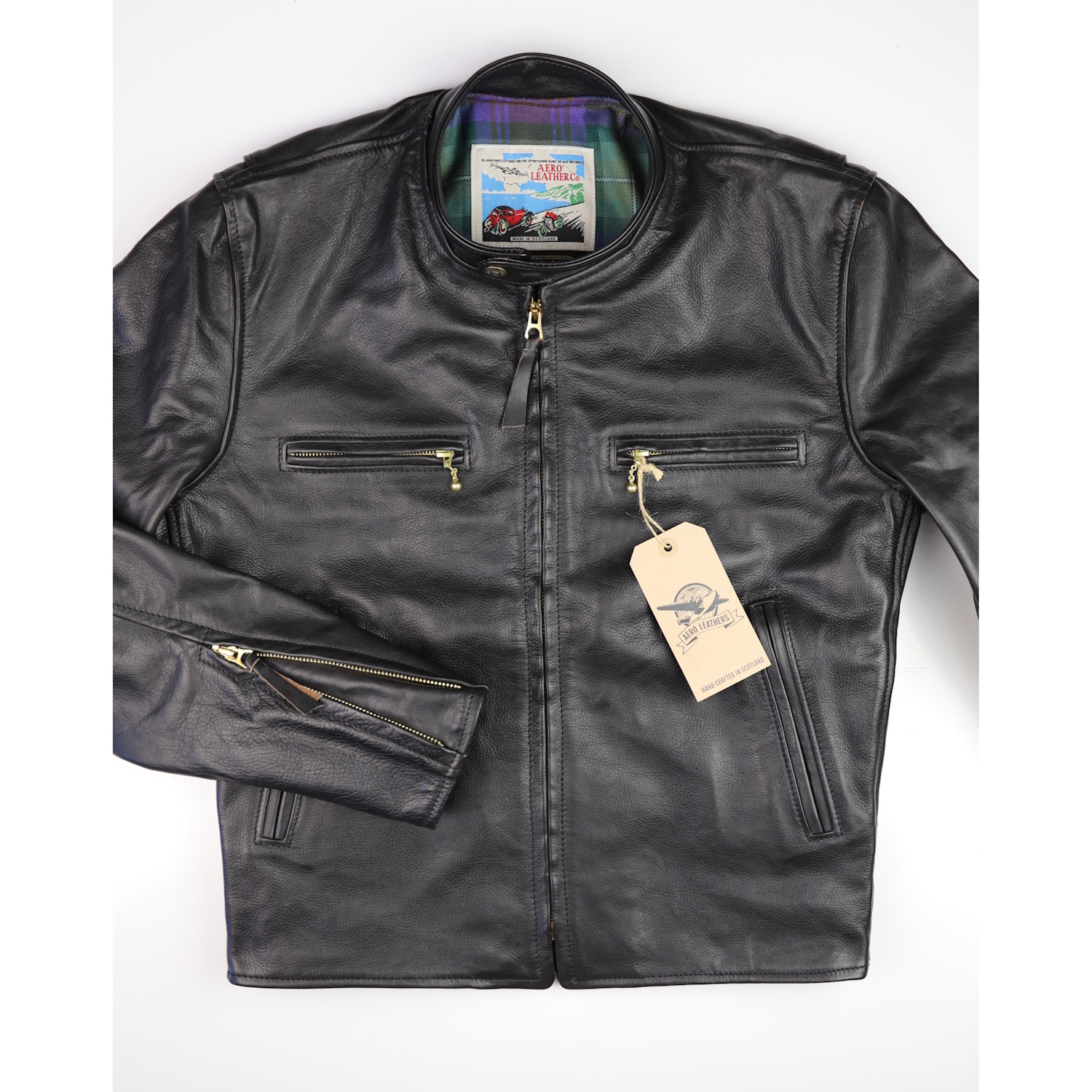 Aero Cafe Racer Blackened Brown Vicenza Horsehide TV2 front.jpg