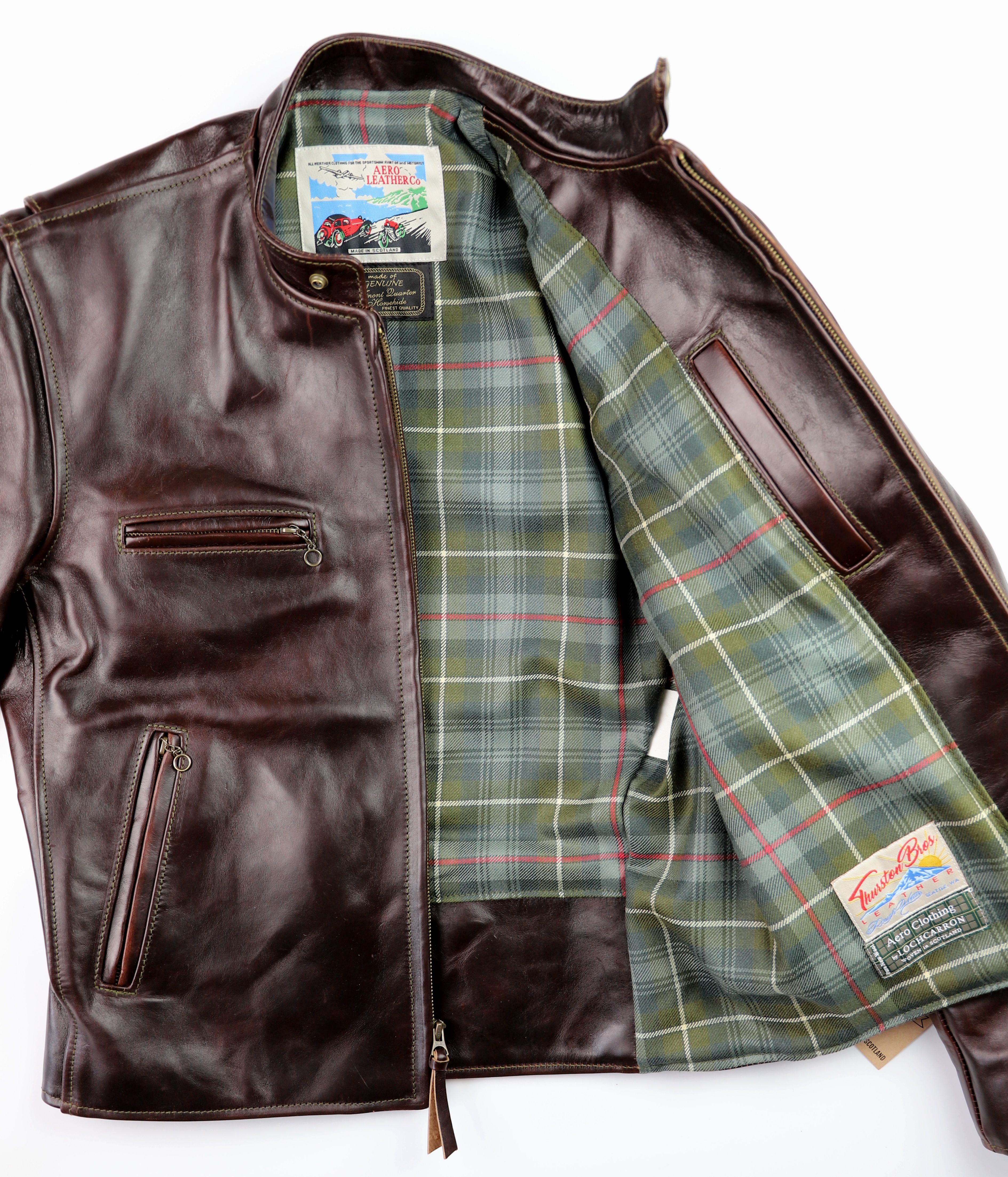 Aero Cafe Racer Brown CXL FQHH WKV MacKenzie Weathered tartan lining.jpg