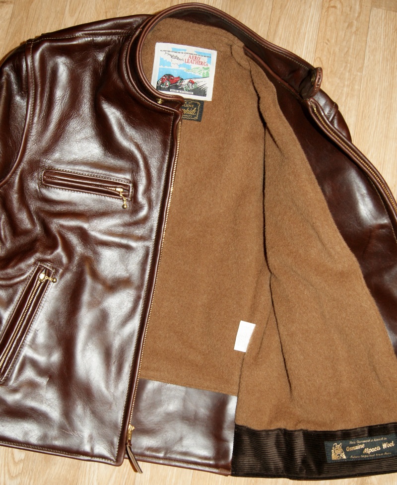 Aero Cafe Racer Brown CXL Steerhide 73 alpaca lining.jpg