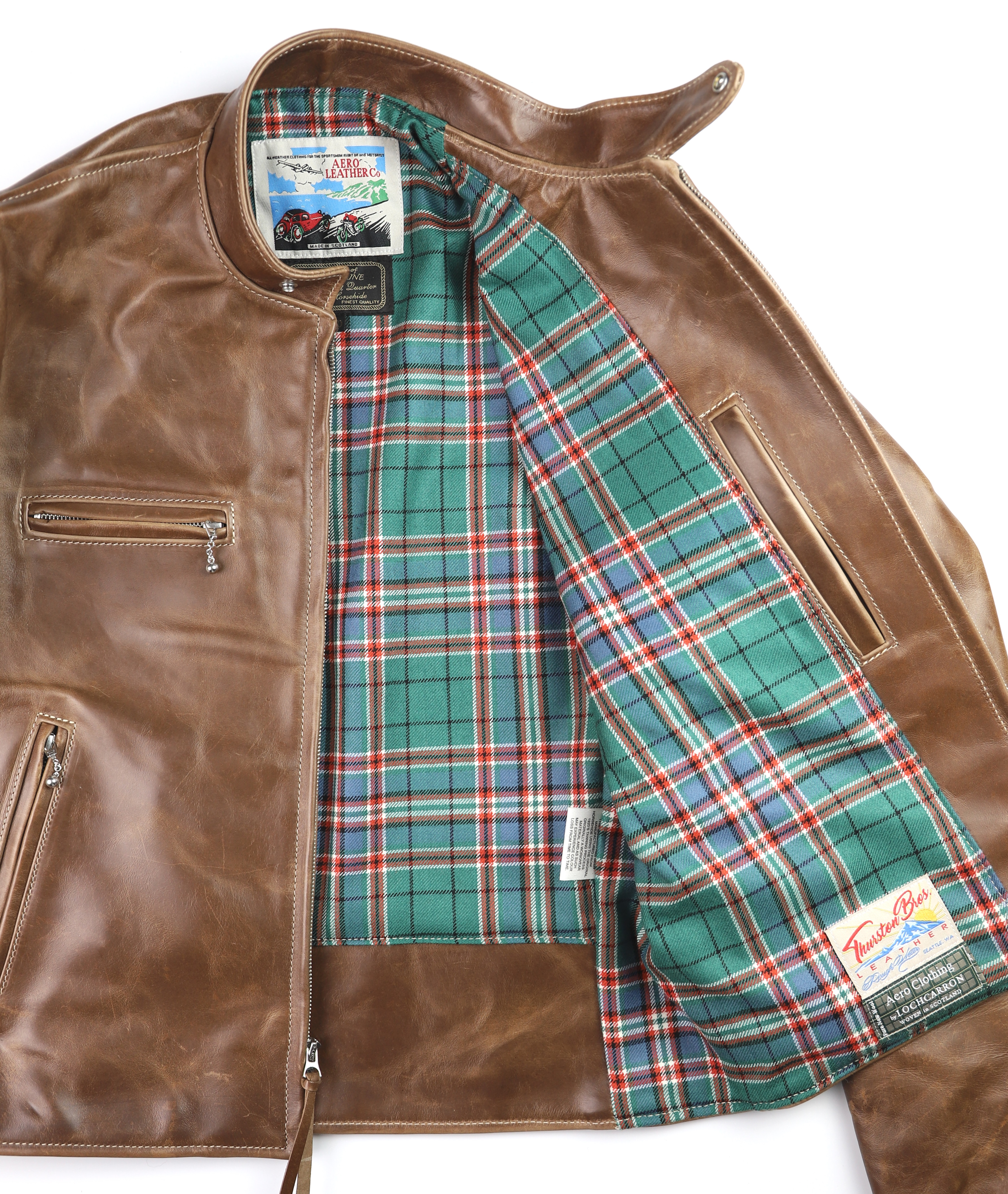 Aero Cafe Racer Natural CXL FQHH YMD7 MacFarlane Hunting Ancient tartan lining.jpg