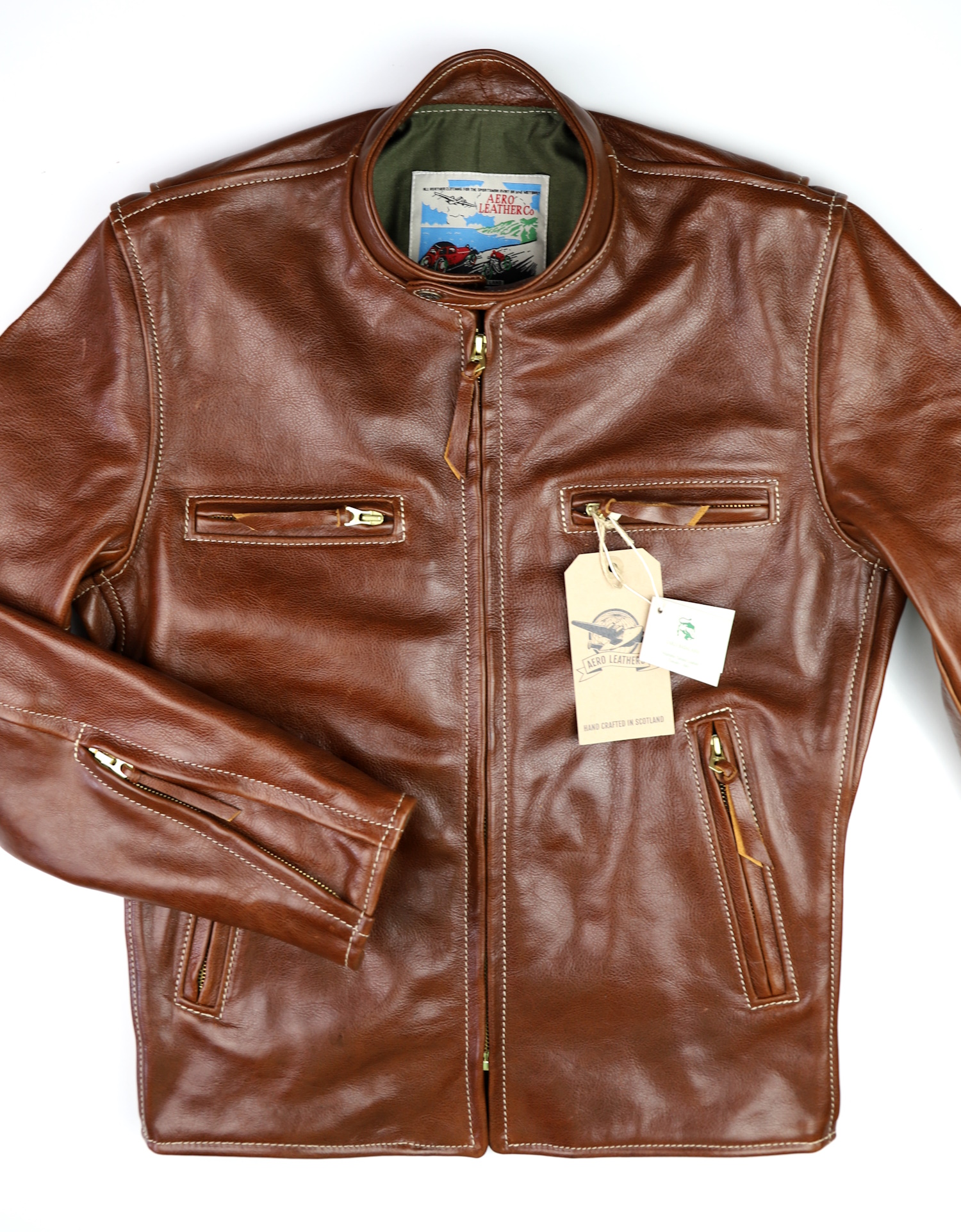 Aero Cafe Racer Russet Badalassi Cowhide front.jpg