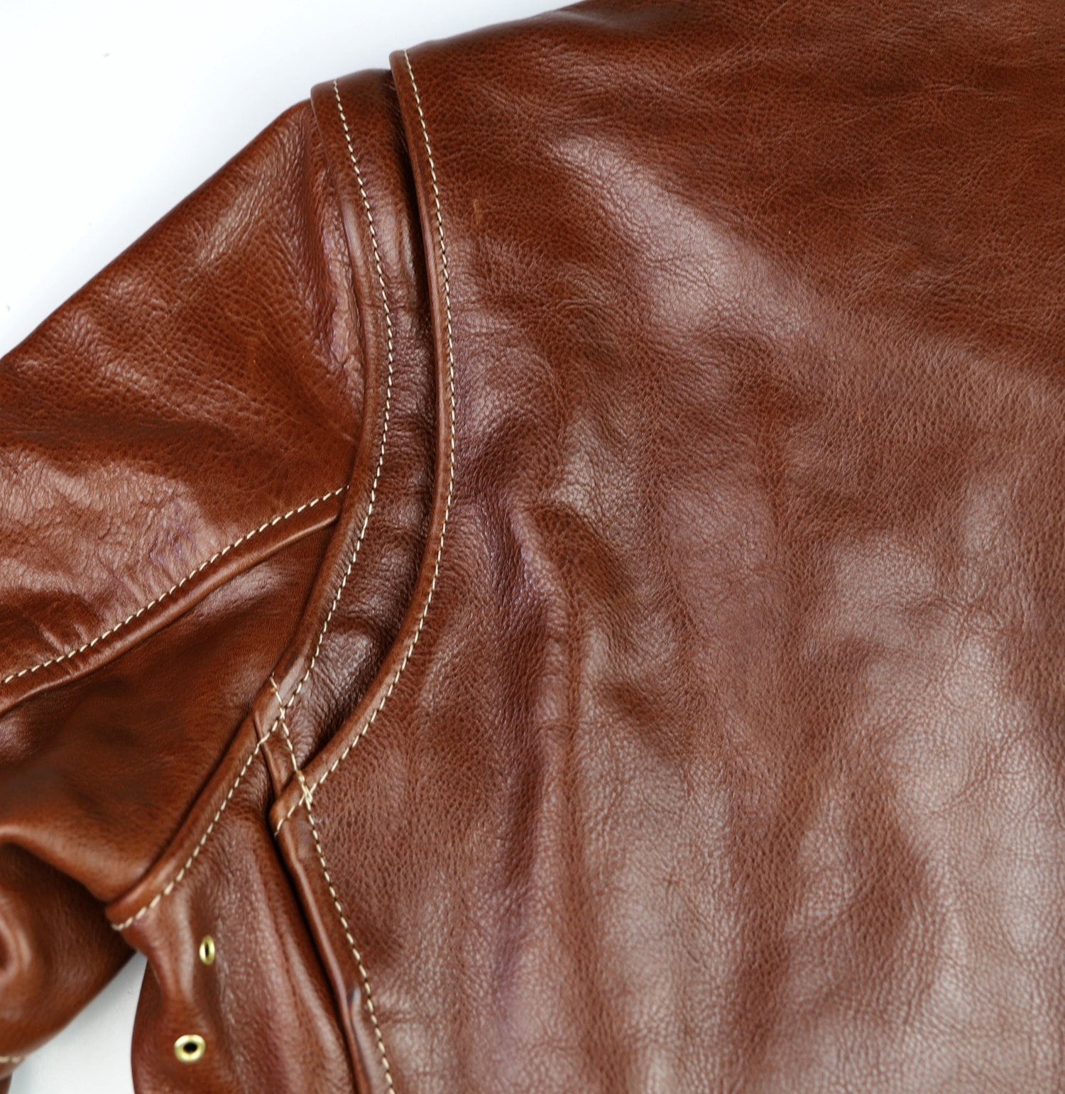 Aero Cafe Racer Russet Badalassi Cowhide shoulder gusset.jpg