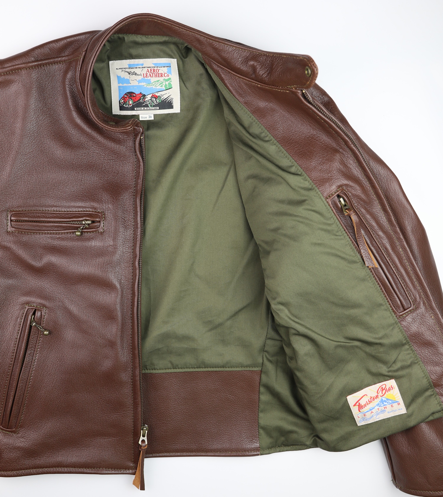 Aero Cafe Racer Russet Goatskin EU8 olive cotton sateen lining.jpg