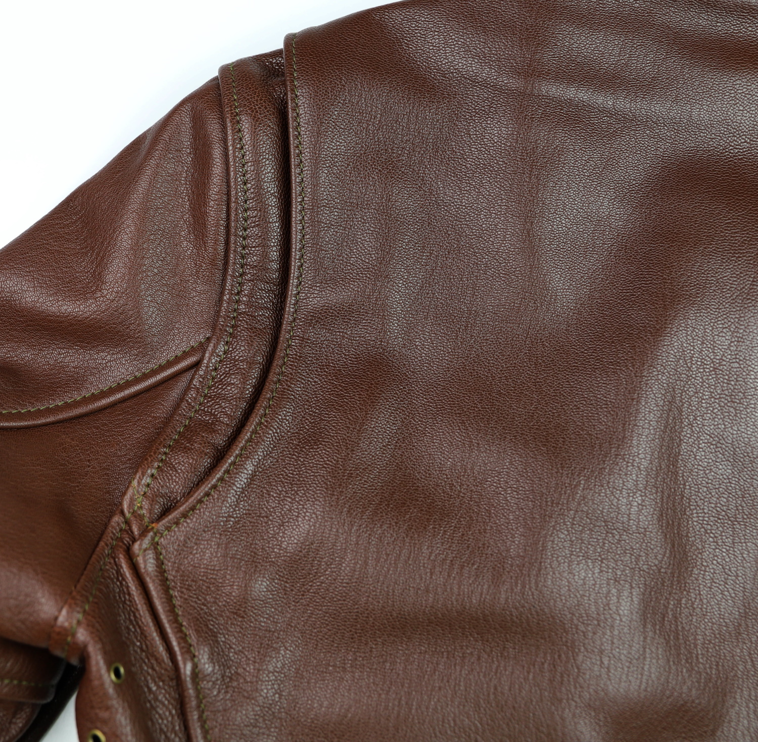 Aero Cafe Racer Russet Goatskin EU8 shoulder gusset.jpg