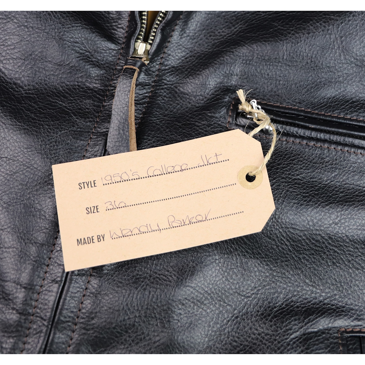 Aero College Jacket Blackened Brown Vicenza DS1 name tag.jpg