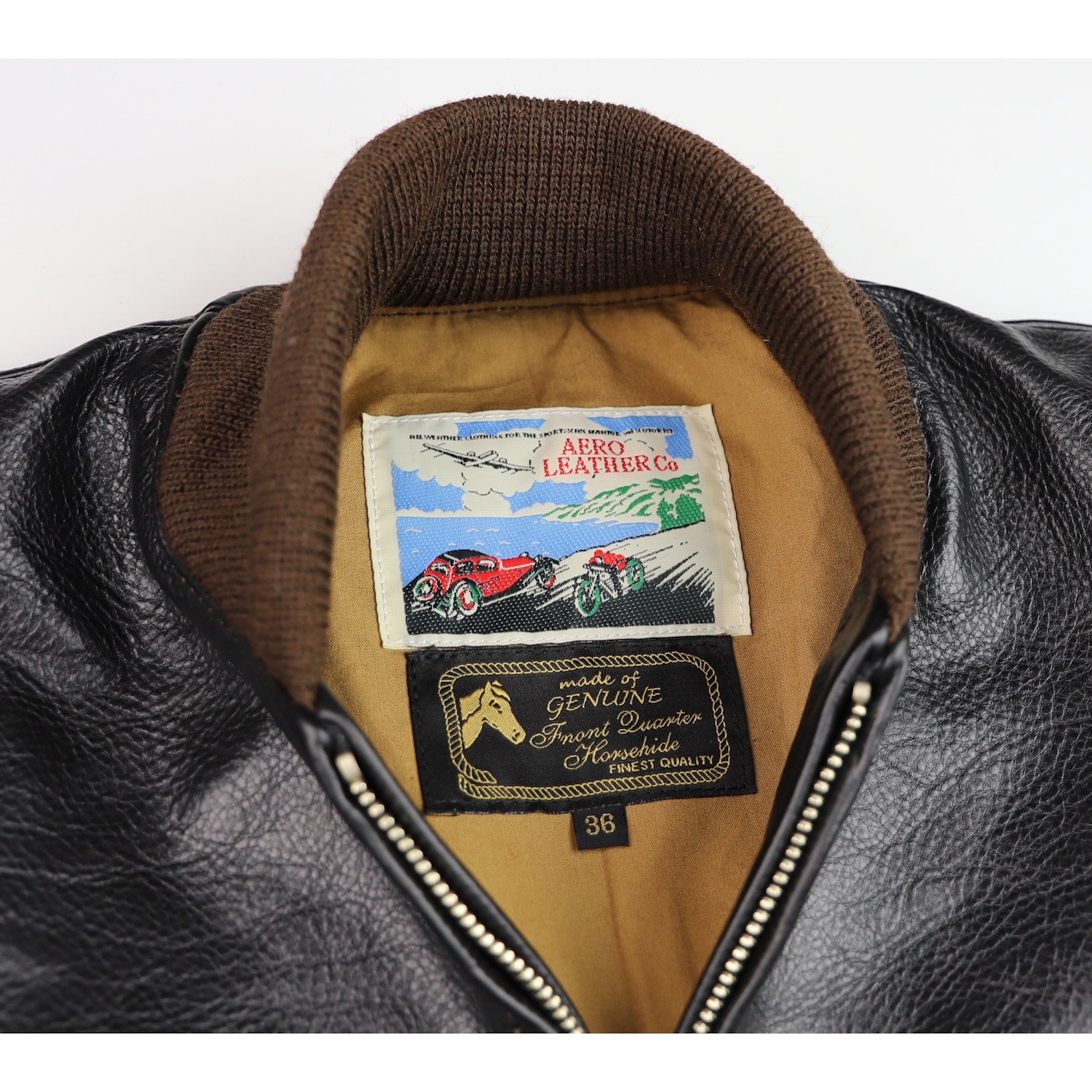 Aero College Jacket Blackened Brown Vicenza DS1 tag.jpg