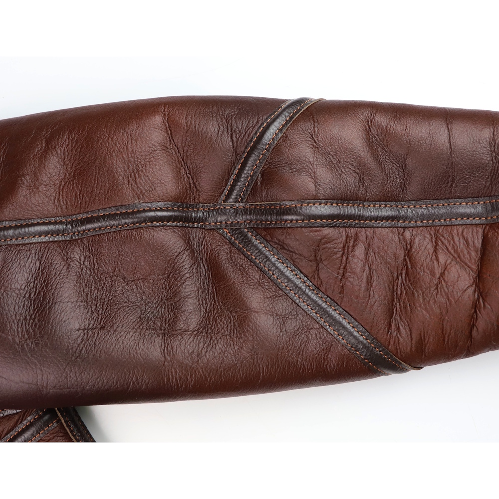 Aero D-1 Redskin Dark Seal Horsehide trim 40BH sleeve trim IG square.jpg