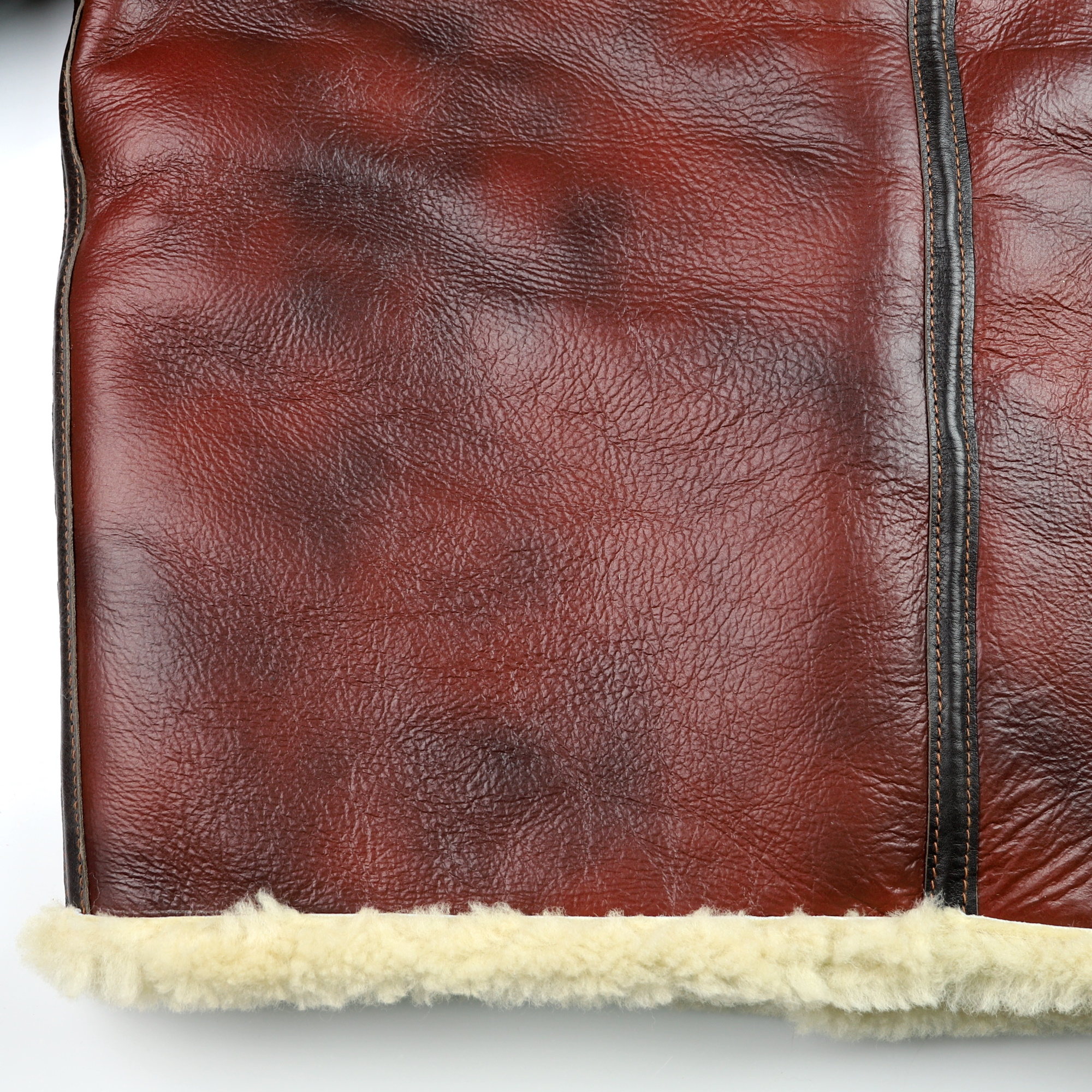 Aero D-1 Redskin Dark Seal Horsehide trim EC1 lower back.jpg