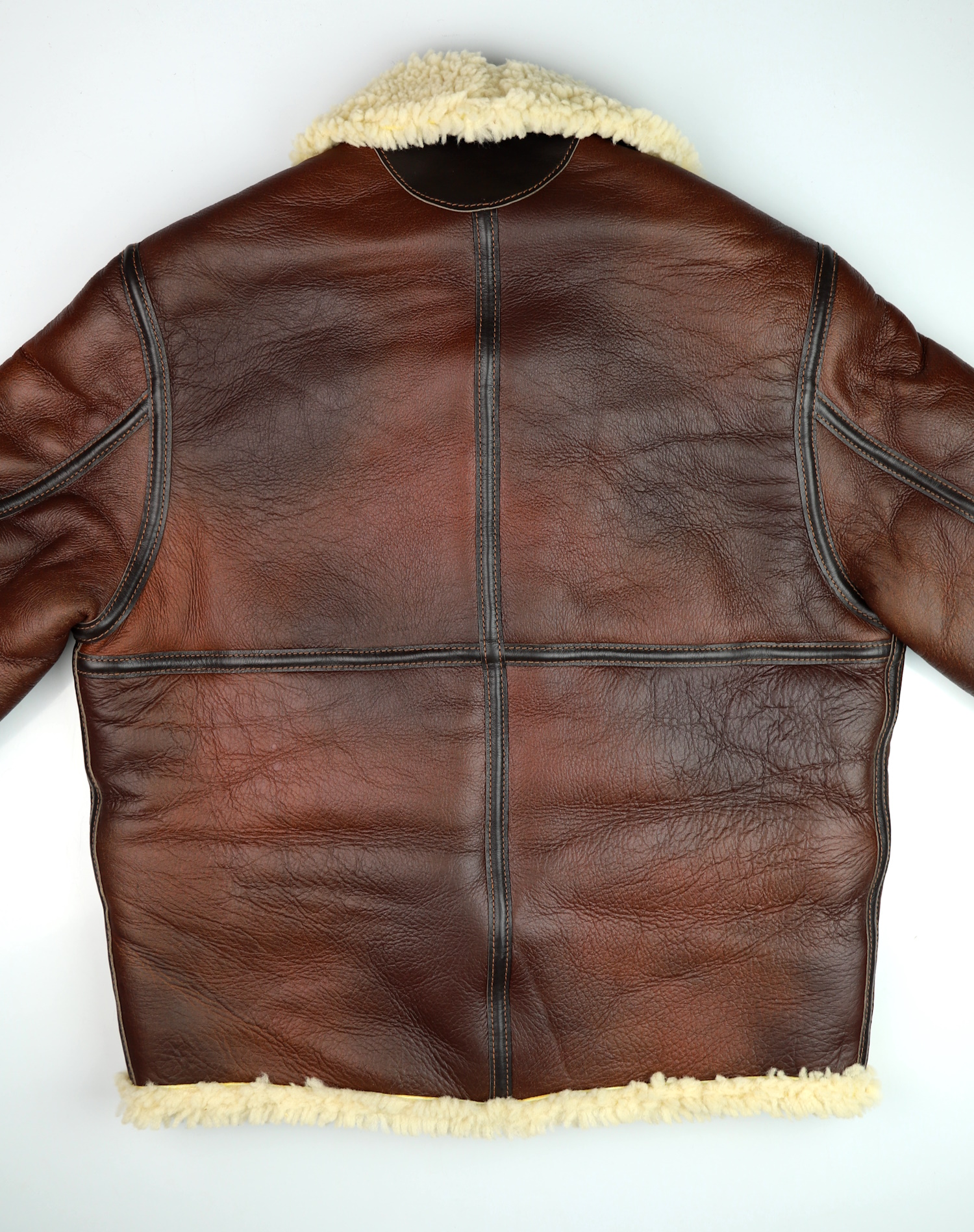 Aero D-1 Redskin Dark Seal Horsehide trim YF4 back.jpg