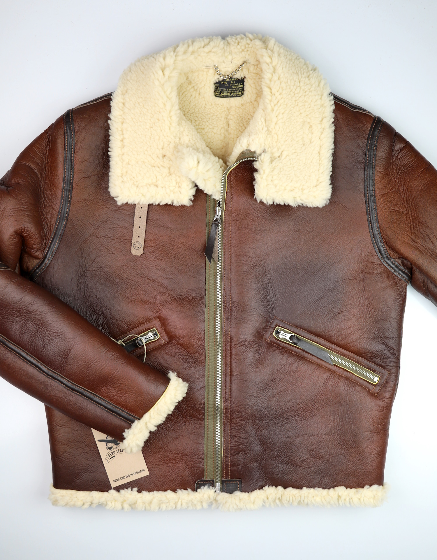 Aero D-1 Redskin Dark Seal Horsehide trim YF4 front.jpg