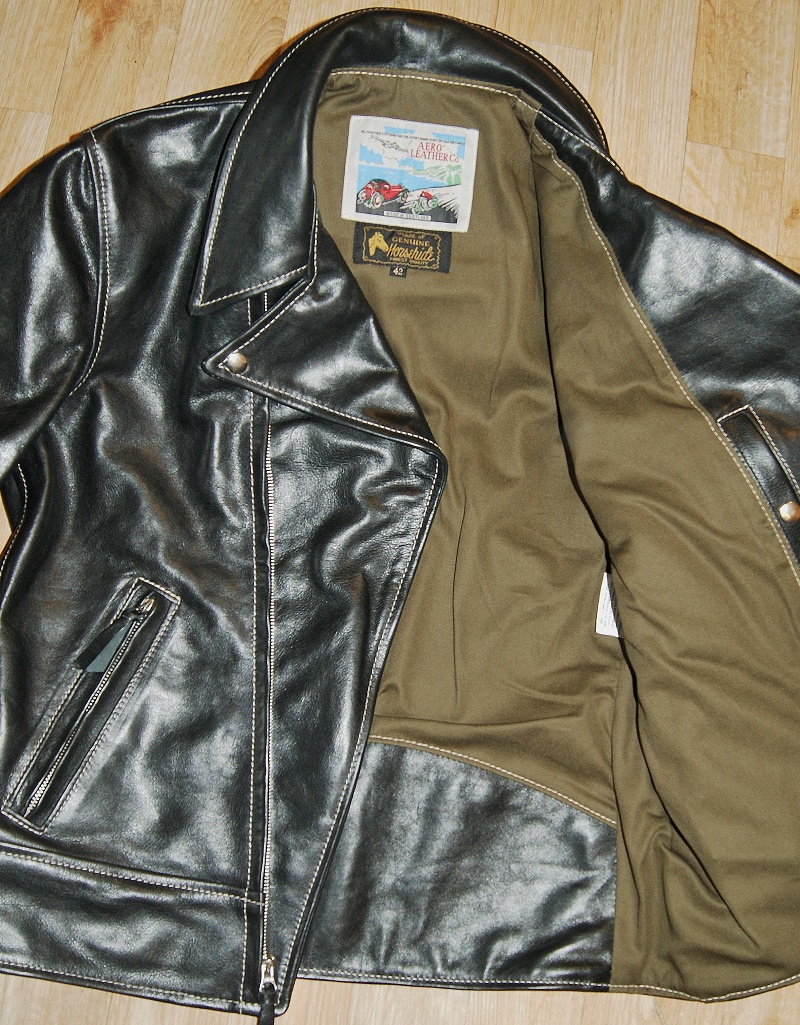 Aero D-Pocket Ridley Black Vicenza Horsehide 42 olive drill lining.jpg