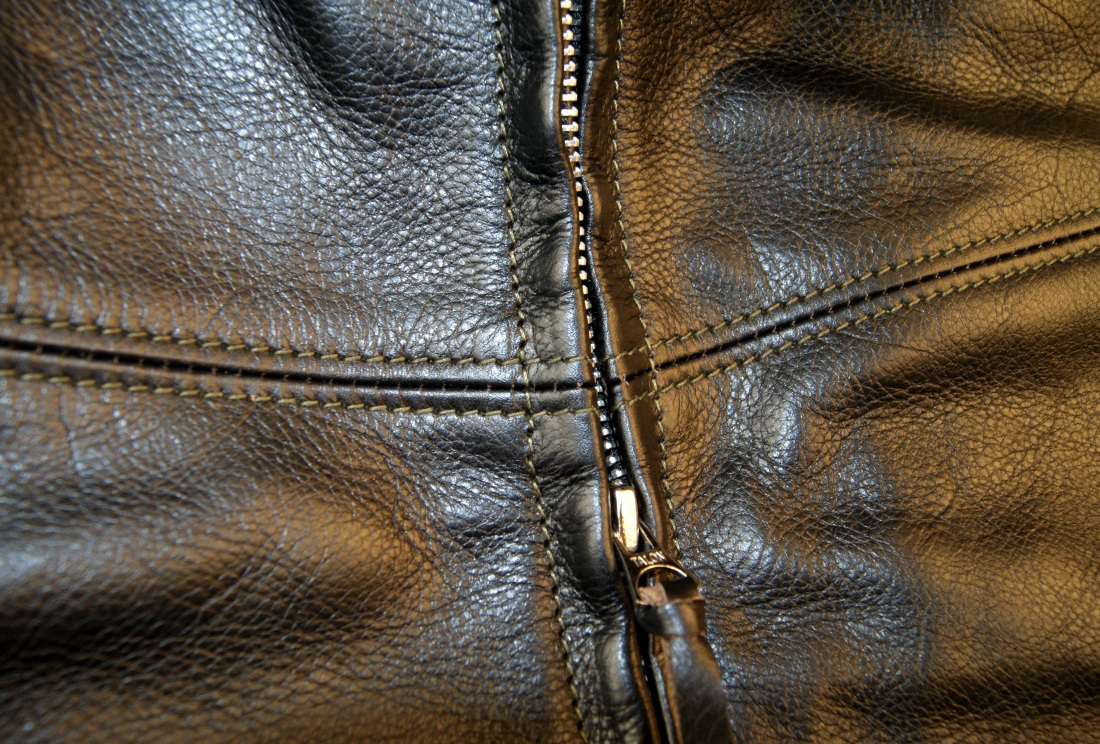 Aero Dustbowl Blackened Brown Vicenza Horsehide front yoke.jpg