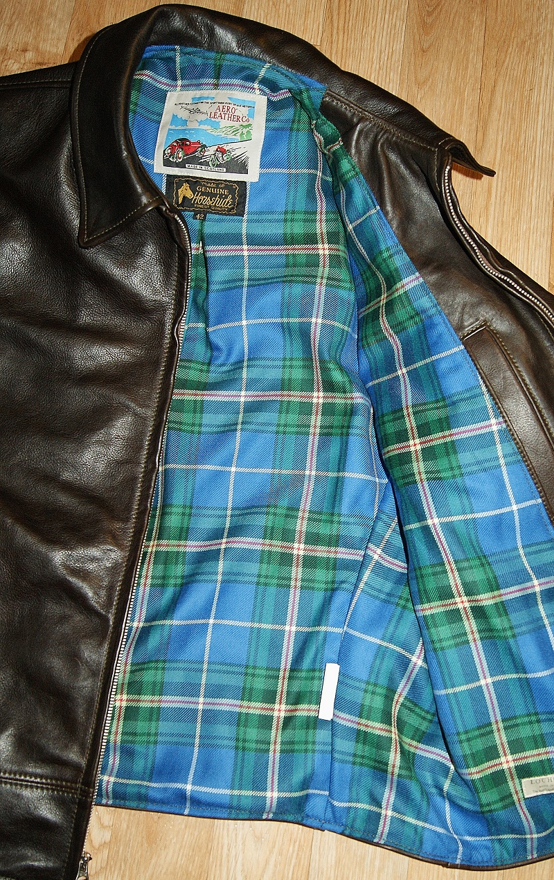 Aero Dustbowl Dark Seal Horsehide Nova Scotia tartan lining smaller.jpg