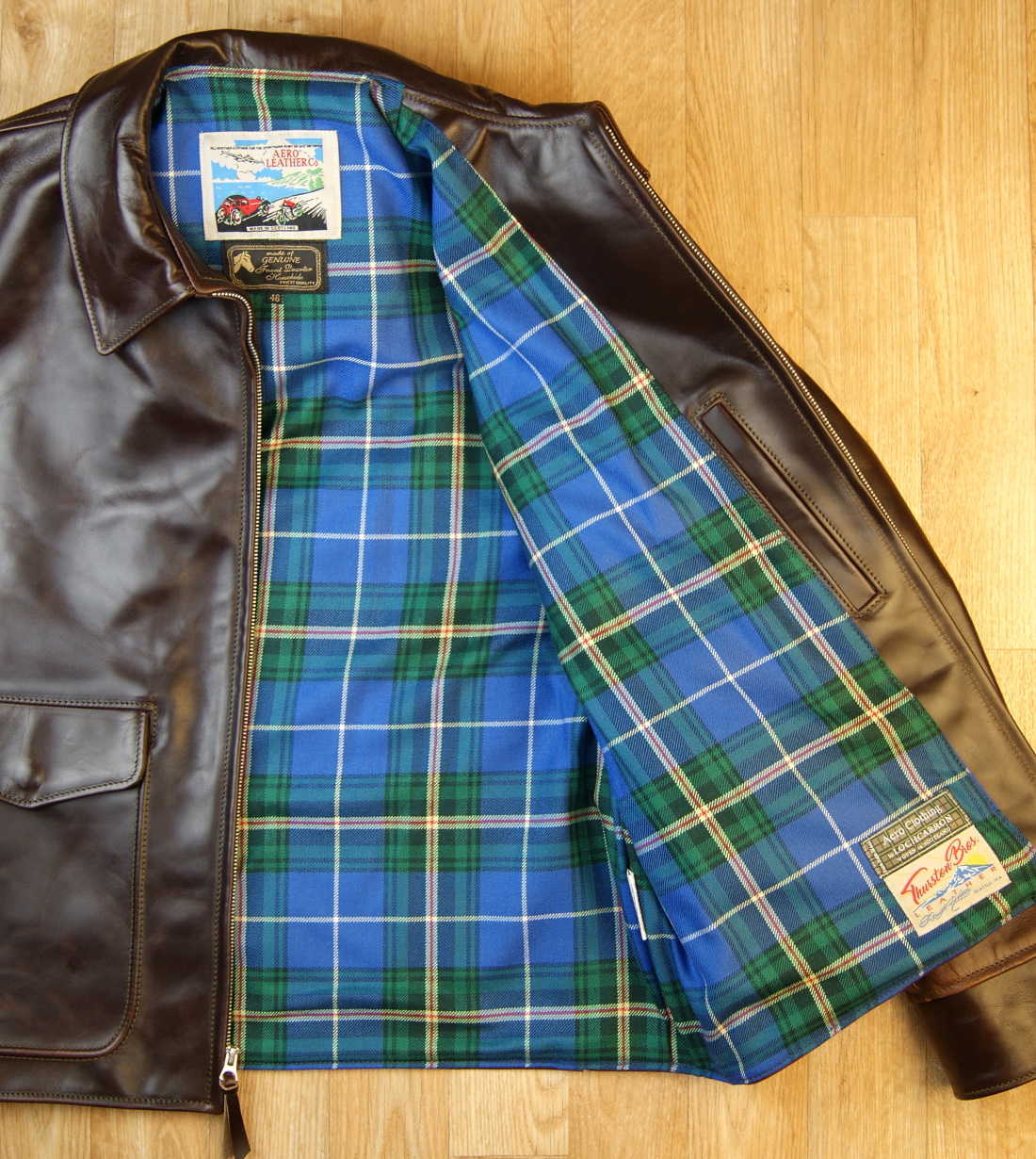 Aero Half Belt Deluxe Brown CXL FQHH XB2 Nova Scotia tartan lining.jpg