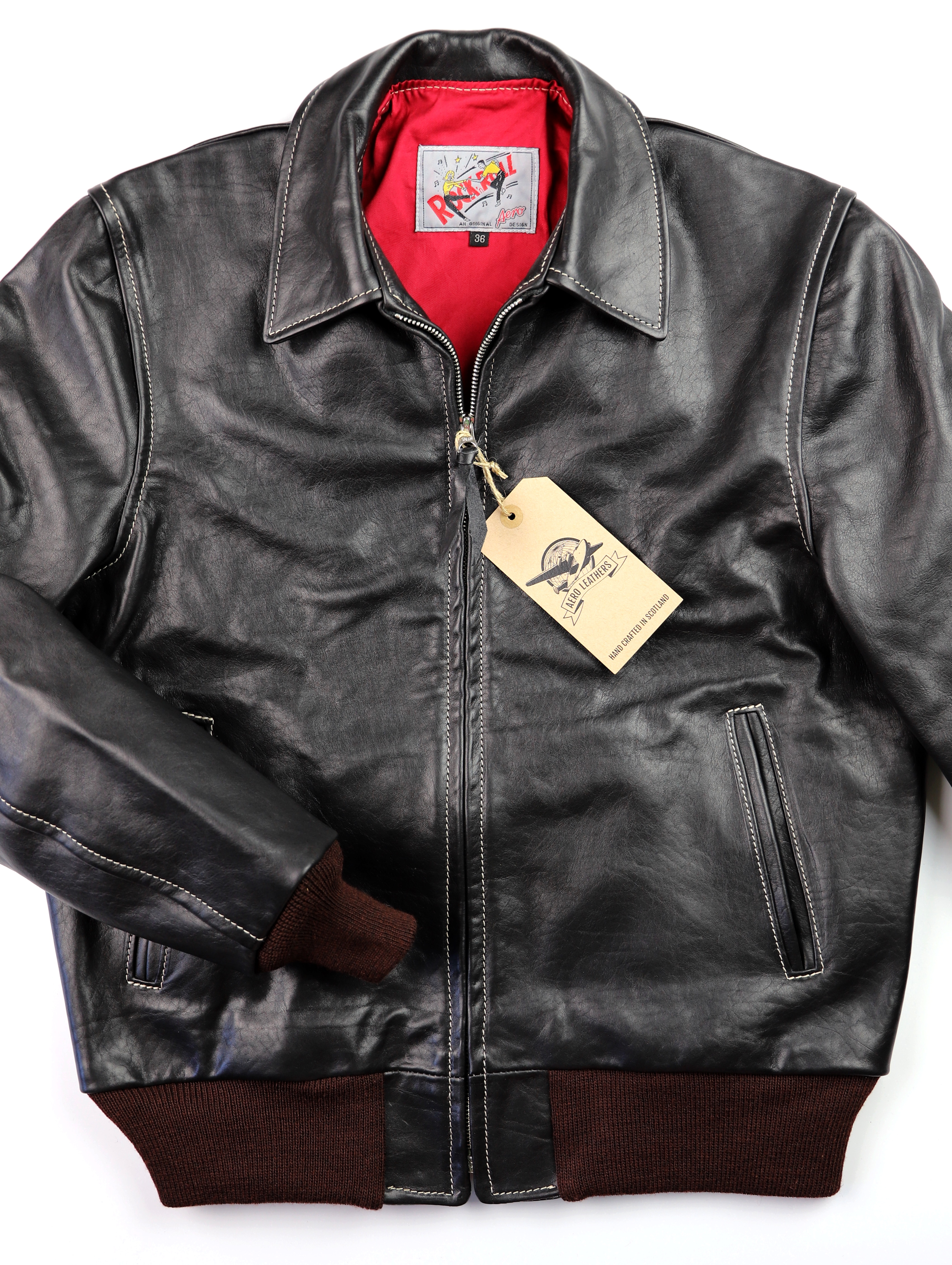 Aero Happy Days Black Vicenza Horsehide BT3 front.jpg