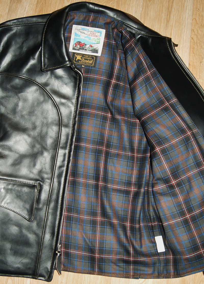 Aero Hercules Black CXL Steerhide Capercaillie tartan lining.jpg