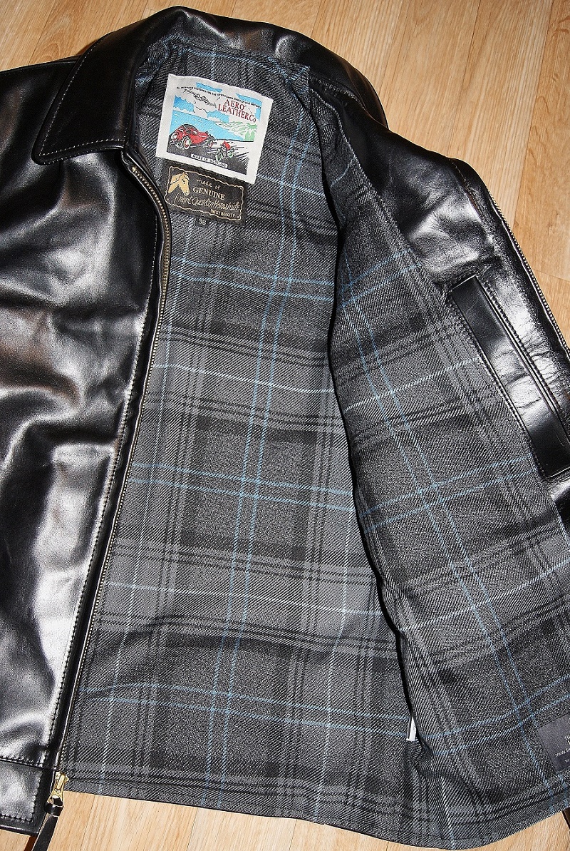 Aero Highwayman Black CXL FQHH Highland Granite Blue tartan wool lining smaller.jpg