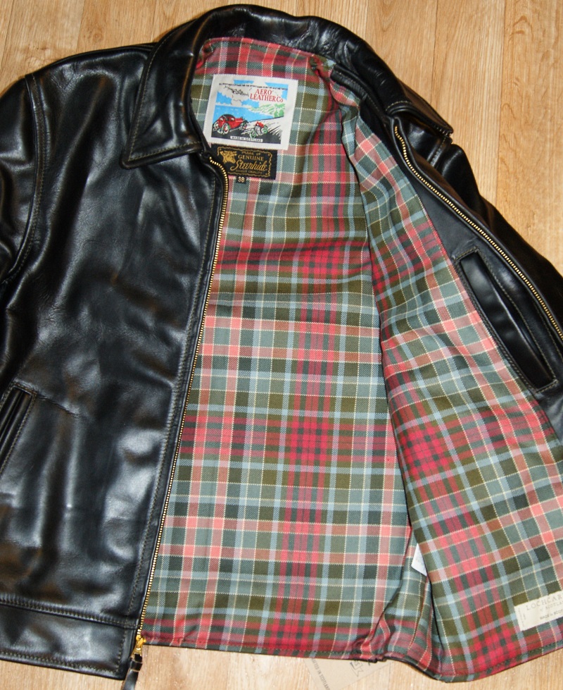 Aero Highwayman Black CXL Steerhide G7 Gordon Red Weathered tartan lining.jpg