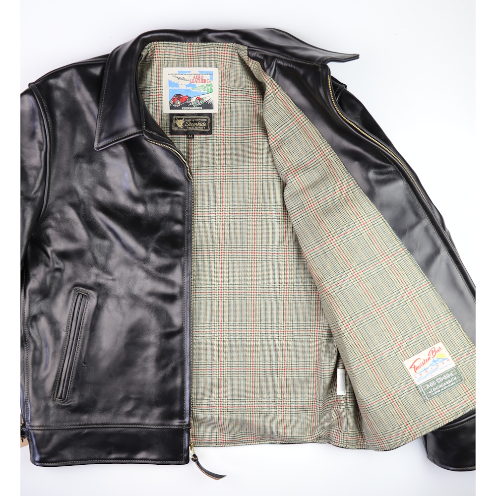 Aero Highwayman Black CXL Steerhide JN23 Minto Check wool lining IG square.jpg
