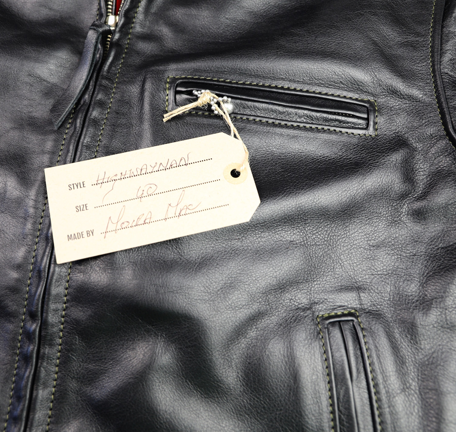 Aero Highwayman Black Vicenza Horsehide NU2 name tag.jpg