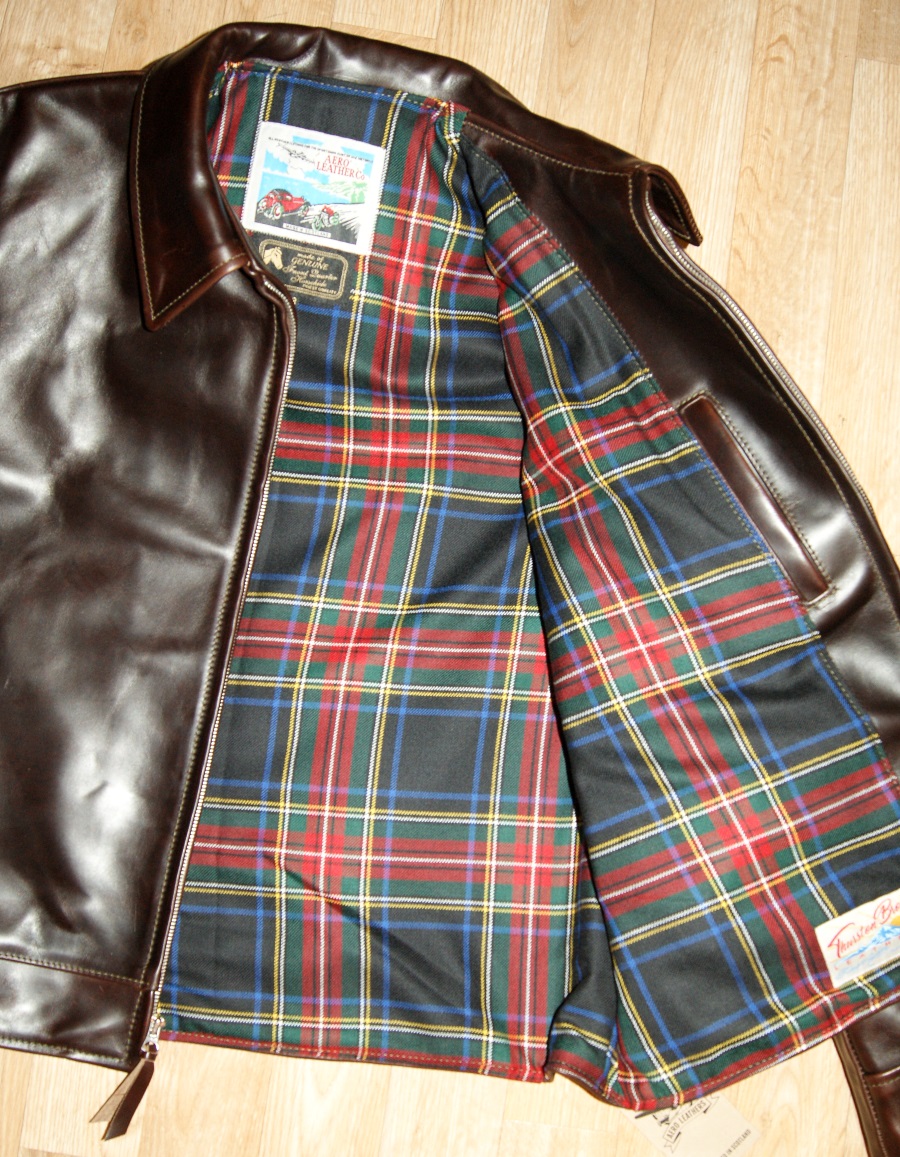 Aero Highwayman Brown CXL FQHH 48 YE4 Black Stewart tartan lining.jpg