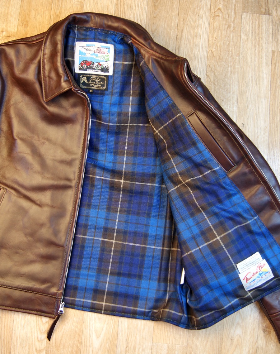 Aero Highwayman Brown CXL FQHH PU78 Buchanon Blue tartan lining.jpg